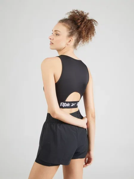 Reebok Sutien sport ID TRAIN negru alb