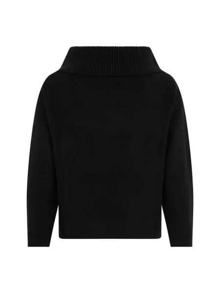 Sweter Loulou De Saison z odkrytymi ramionami czarny