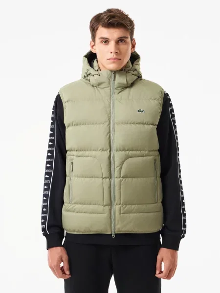 Утепленный жилет Lacoste зеленый