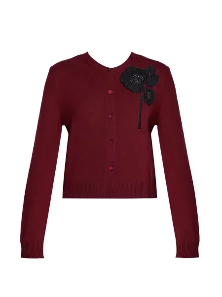 Cardigan Erdem de lână roșu