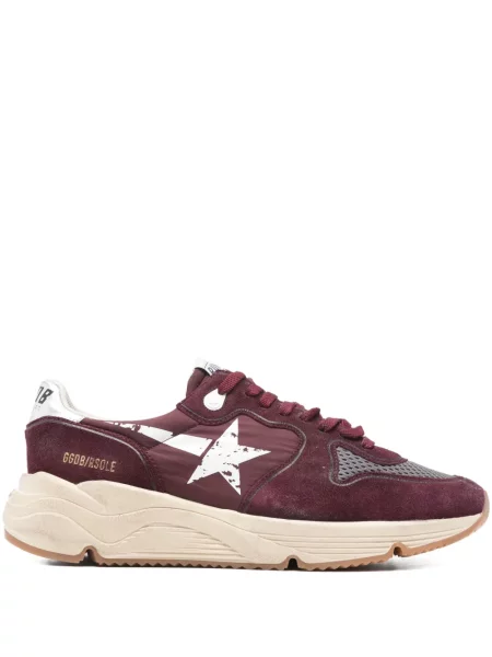 Sneakerși Golden Goose din piele de căprioară cu imagine roșu