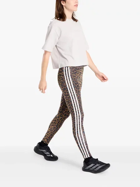 Футбол тениска с дълъг ръкав Adidas на райета мъниста бяло