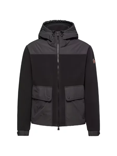 Bluza z kapturem Moncler Grenoble polarowa czarna