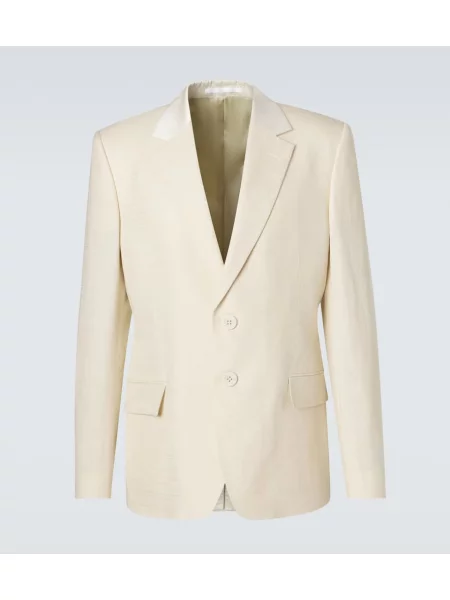 Sacou Wales Bonner din satin alb