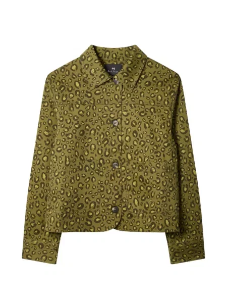 Geacă Ps Paul Smith cu imagine cu model leopard verde