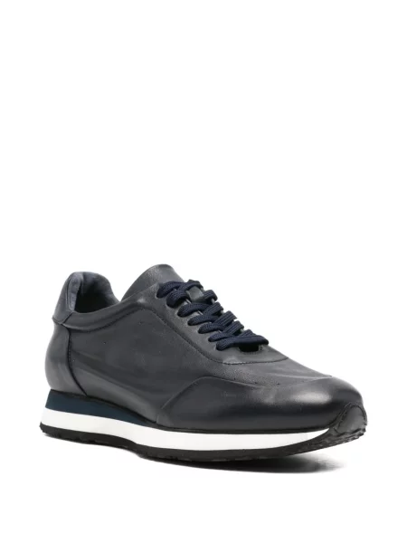 Sneakerși John Harrison din piele albastru