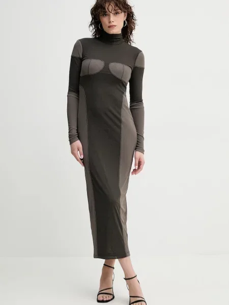 Nanushka rochie IMELDA maxi mulata verde