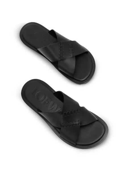 Bőr szandál Loewe fekete