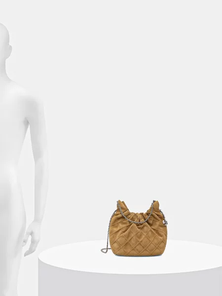 TORY BURCH Válltáska Fleming | hasított bőr bézs