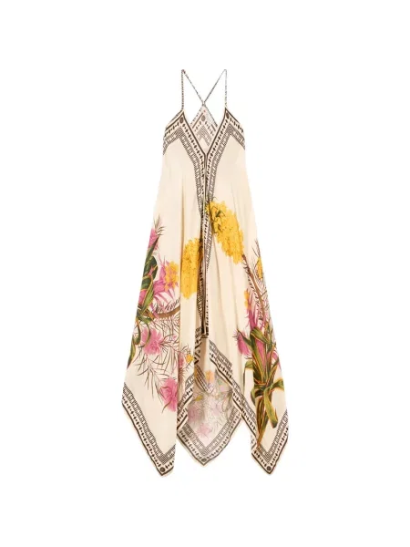 Rochie Blumarine cu model floral cu imagine cu decolteu în V