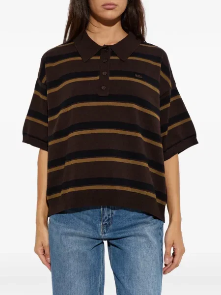Scurt tricou polo Gestuz maro
