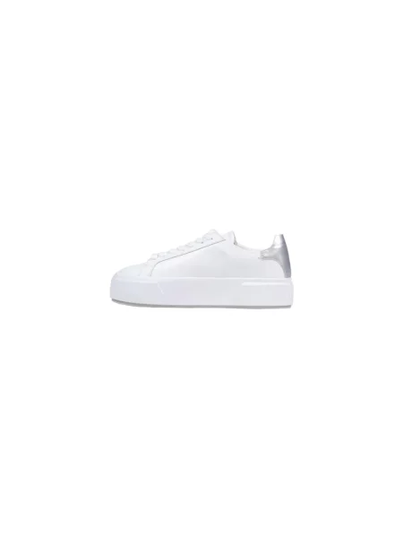 Sneakersy Calvin Klein sznurowane skórzane białe