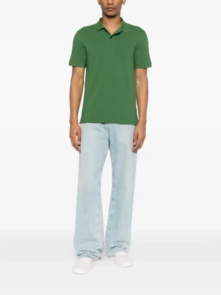 Tricou polo Boss cu broderie verde