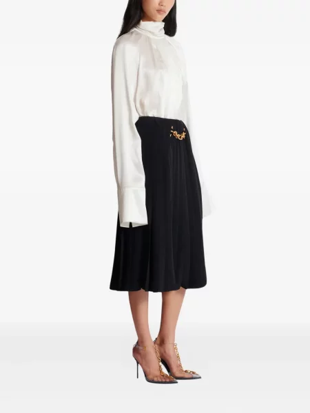Fusta plisata Balmain plisată negru