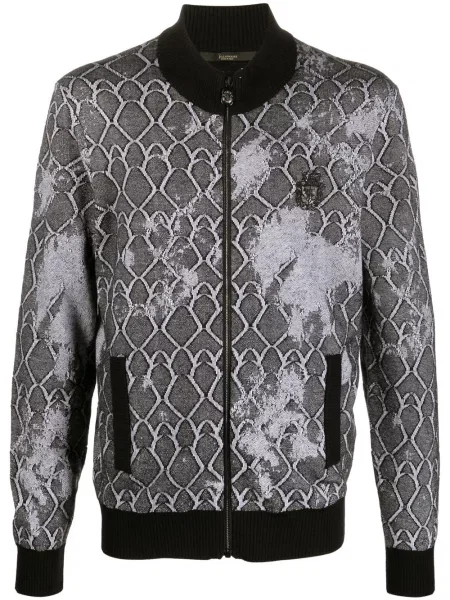 Geacă bomber Billionaire cu broderie negru