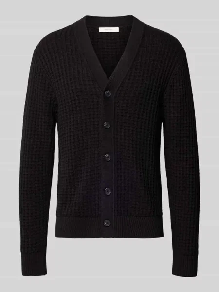 Kardigan o regularnym kroju z czystej bawełny model „TOM” Selected Homme czarny