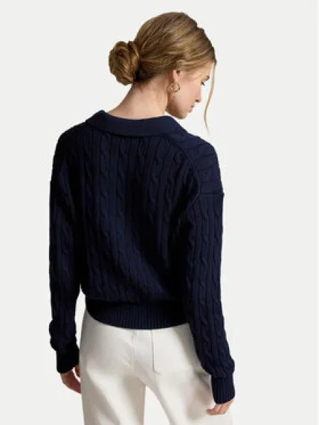 Polo Ralph Lauren Kardigán Sötétkék Straight Fit kék