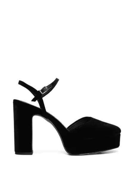 Pantofi cu toc Bibi Lou de catifea cu platformă negru