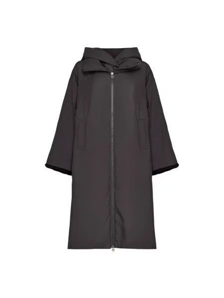 Kurtka puchowa Cesare Gaspari z kapturem szara