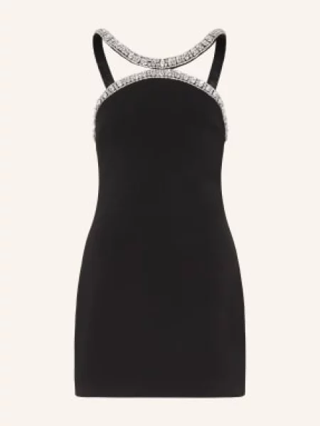 Retrofête Sukienka Koktajlowa Ailsa Z Kamieniami Ozdobnymi schwarz czarna