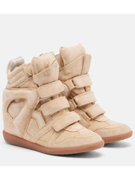 Top Isabel Marant din piele de căprioară bej