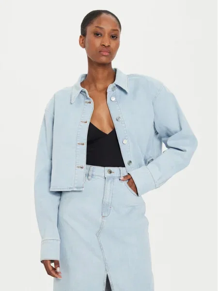 Gestuz cămașă de blugi Denia albastru