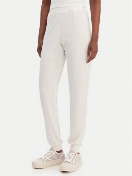 Guess Spodnie dresowe Écru beżowe