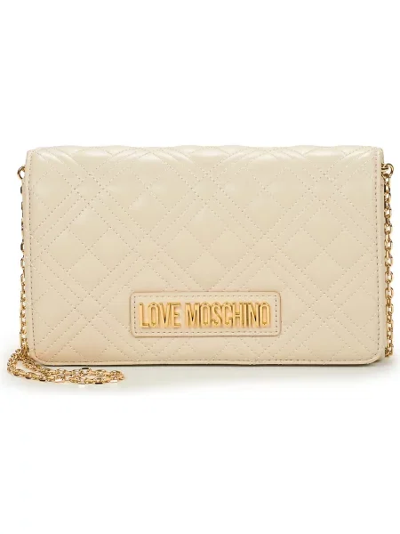 Kabelka Love Moschino z ekologickej kože béžová