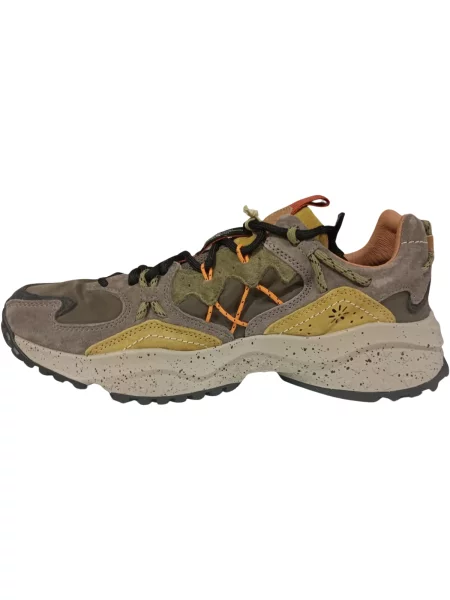 Pantofi Flower Mountain cu model floral verde
