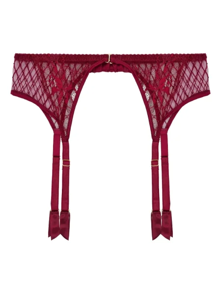 Remen Fleur Of England s čipkom crvena