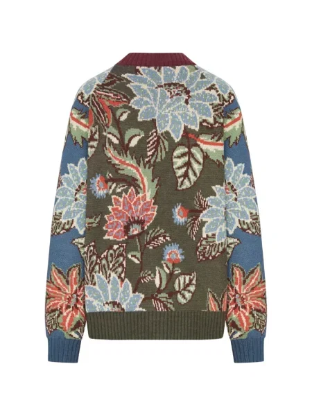Cardigan Farm Rio cu model floral roșu