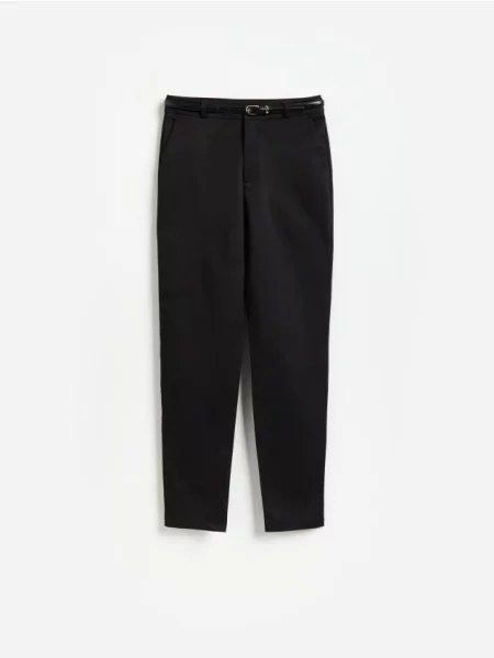Reserved Pantaloni cu o curea decorativă negru