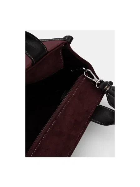 DKNY torebka crossbody z imitacji zamszu brązowa