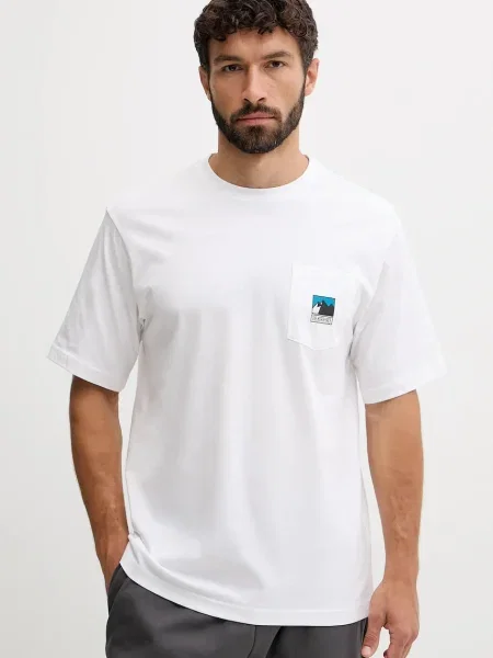 Тениска The North Face с принт бяло