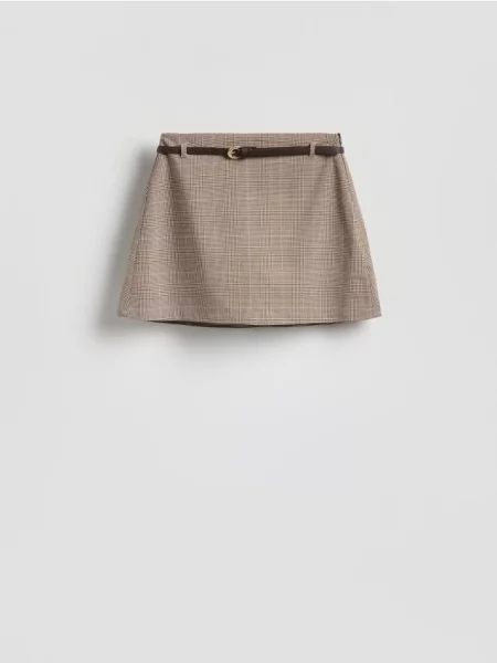 Reserved Spódnico-szorty w kratę wielobarwny