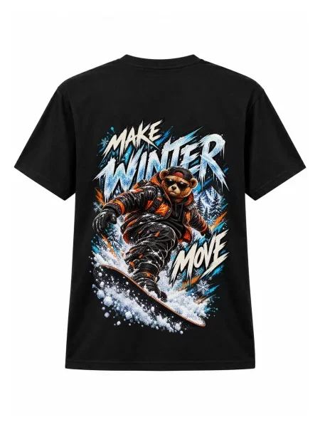 LUNØIR Studio Majica BOSS Winter Snowboard Motion' crna