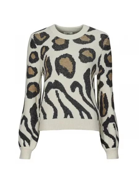 Pulover Jdy z leopardjim vzorcem črna
