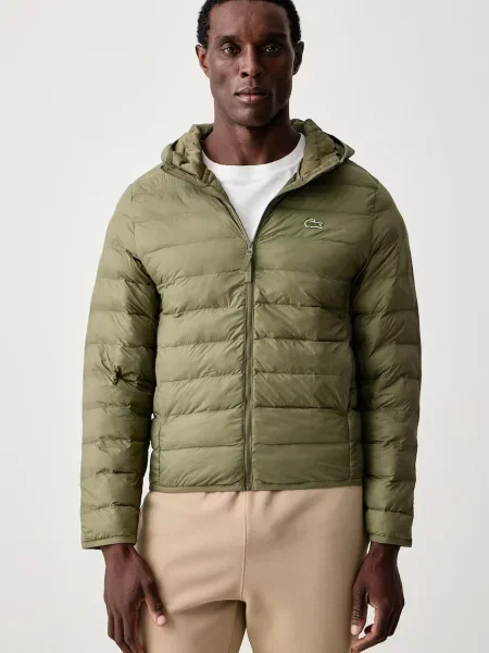 Lacoste geacă matlasată pentru bărbați verde