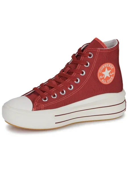 Sneakerși Converse Chuck Taylor All Star cu platformă roșu
