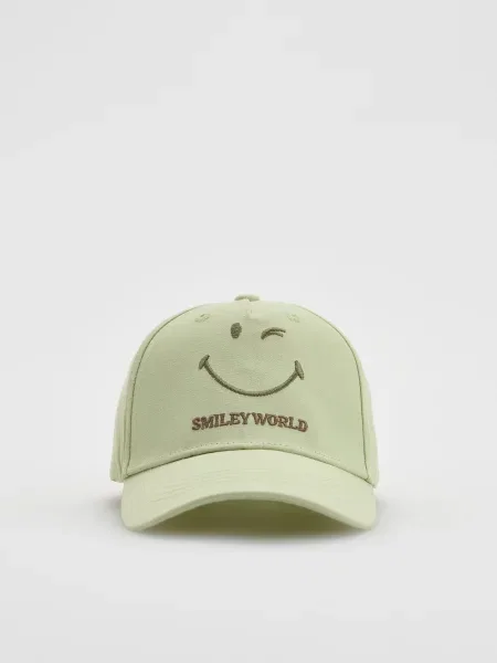 Reserved Бейсболка SmileyWorld® оливковий