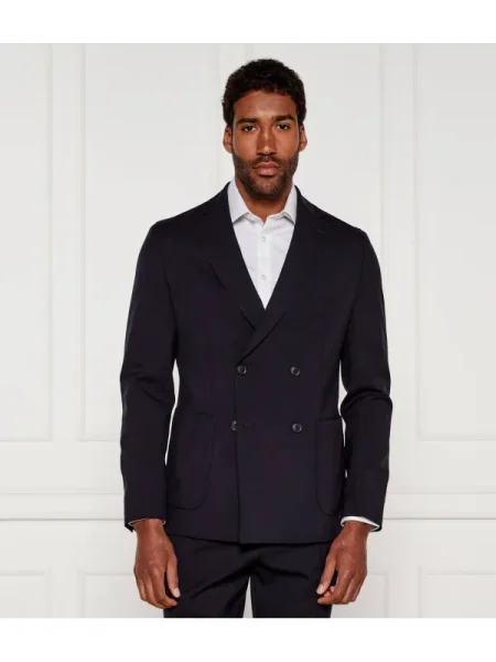 BOSS BLACK De lână sacou C-Hanry-DB negru