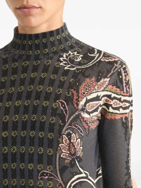 Heláncă Etro cu model paisley negru