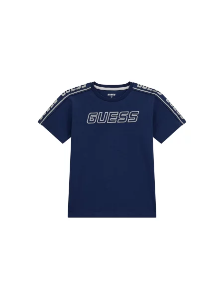 Guess T-Shirt Σκούρο Regular Fit μπλε