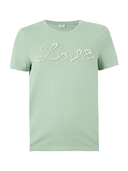 JDY Tricou JDYASTA verde deschis / perlat alb