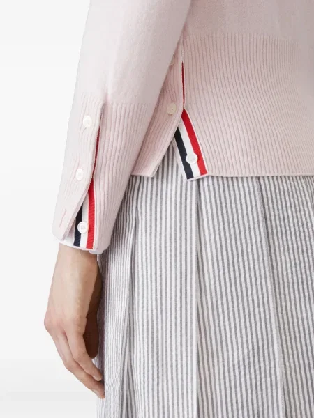 Cardigan Thom Browne din cașmir roz