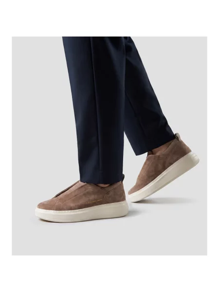 Sneakersy Alexander Smith zamszowe wsuwane brązowe