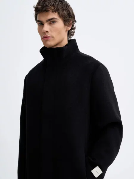 Calvin Klein Палто с вълна черно