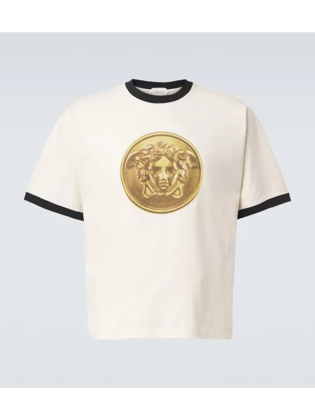 Tricou Versace din jerseu alb