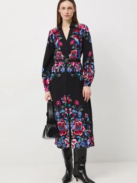 Medicine sukienka multicolor midi rozkloszowana