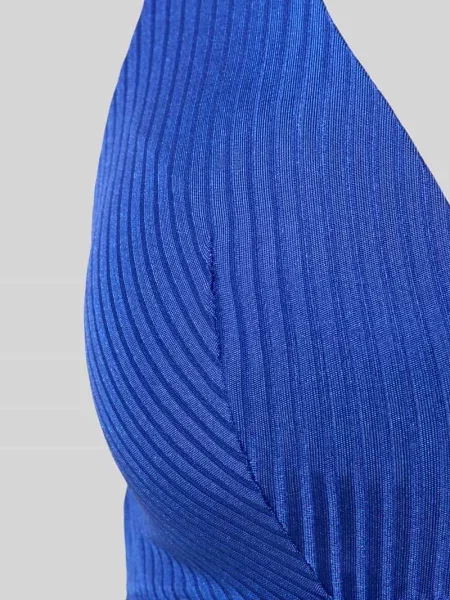 Góra bikini o kroju slim fit z fakturowanym wzorem model Emly' Marie Jo niebieskie
